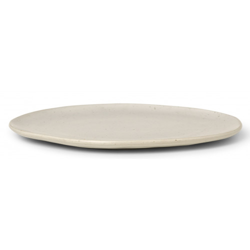 assiette Ø27cm – Flow blanc-cassé