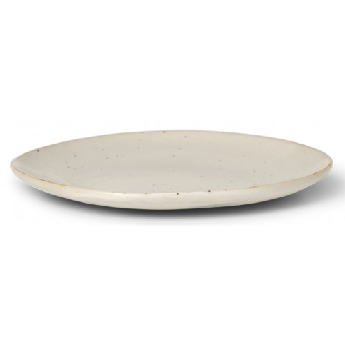 assiette Ø15 cm – Flow blanc-cassé