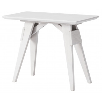 Petite table Arco - chêne teinté blanc/gris