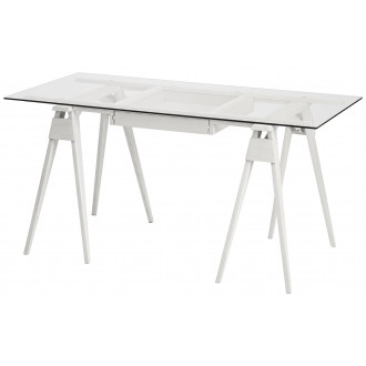 Bureau Arco - chêne teinté blanc/gris