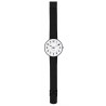 Ø40mm - black mesh strap / white dial / brushed steel bezel - Station watch