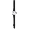 Ø34mm - black mesh strap / white dial / brushed steel bezel - Station watch