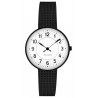 Ø30mm - black mesh strap / white dial / brushed steel bezel - Station watch