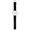 City Hall watch - Ø40mm - brushed steel/white, black leather strap