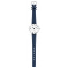 City Hall watch - Ø34mm - brushed steel bezel/white, navy blue leather