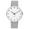 City Hall watch - Ø40mm - brushed steel/white, mesh strap