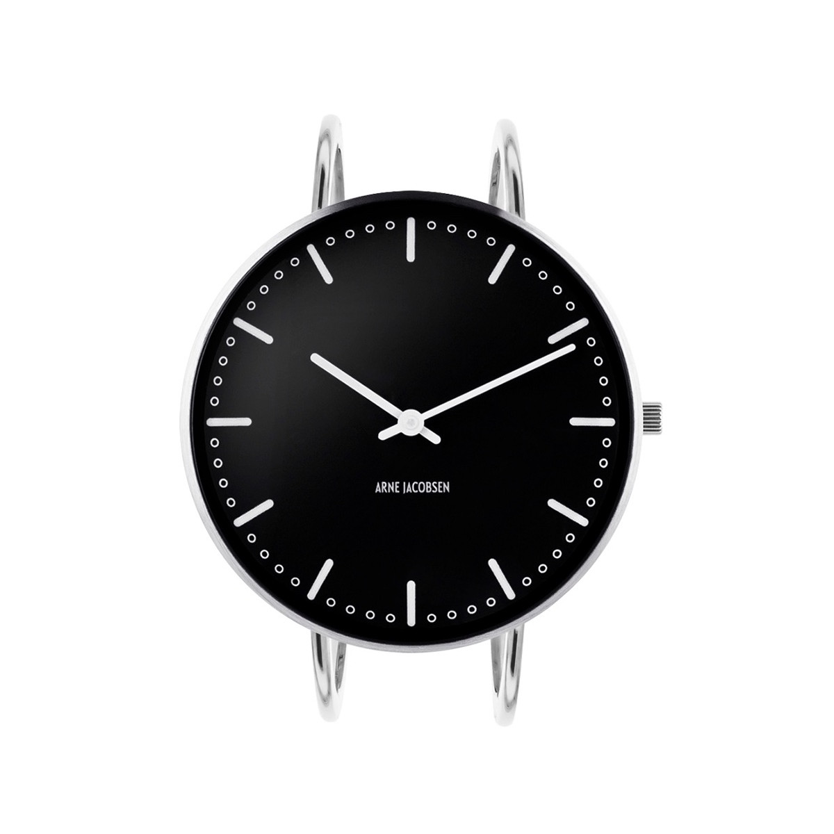 City Hall watch - 40mm - steel/black, bangle