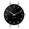 City Hall watch - 40mm - steel/black, bangle