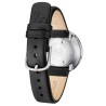 City Hall watch - Ø34mm - brushed steel/white, black leather strap