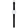 City Hall watch - Ø30mm - brushed steel/white, black leather strap