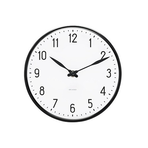 16cm - AJ Station wallclock - black edge