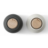 ash, carbon / beech lid - set of 2 Bottle Grinders Small