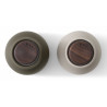 hunting green, beige / walnut lid - set of 2 Bottle Grinders Small