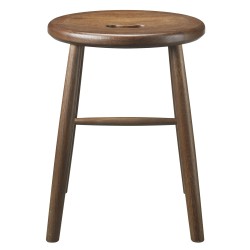 Tabouret J27 - chêne fumé vernis - FDB Møbler