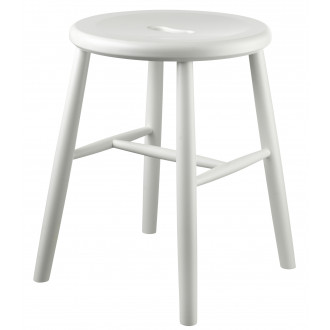 Stool J27 - white painted beech