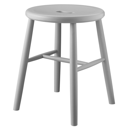 Tabouret J27 - hêtre peint en gris - FDB Møbler