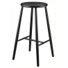 Tabouret de bar J27B - hauteur 75cm - hêtre peint en noir - FDB Møbler