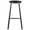 Tabouret de bar J27B - hauteur 75cm - hêtre peint en noir - FDB Møbler