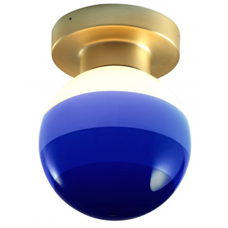 Applique/plafonnier Dipping – Bleu / laiton brossé
