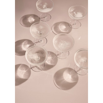 2 x coupes à Champagne Ripple transparent - Ferm Living