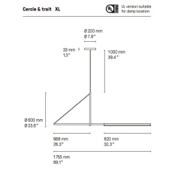 Suspension Cercle & Trait – XL - CVL Luminaires