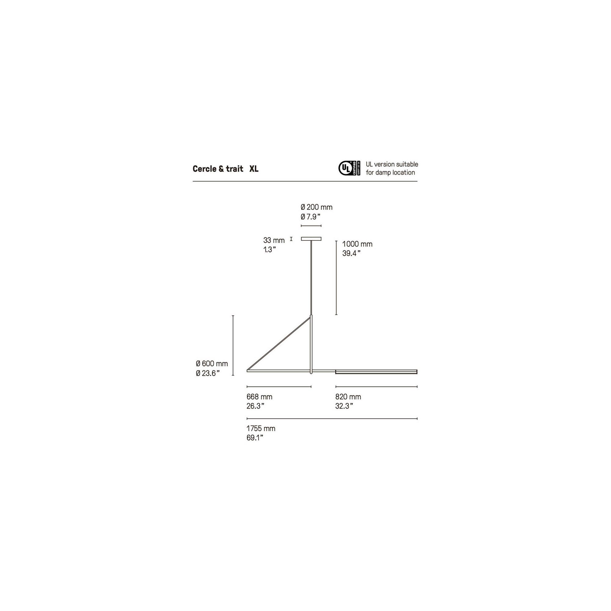 Cercle & Trait Pendant - XL - CVL Luminaires