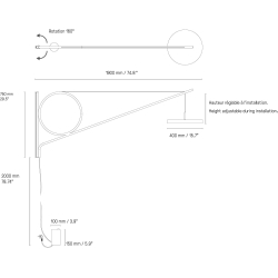 Cercle & Trait wall bracket - Socket connection - CVL Luminaires