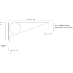 Potence murale Cercle & Trait – Branchement mural - CVL Luminaires