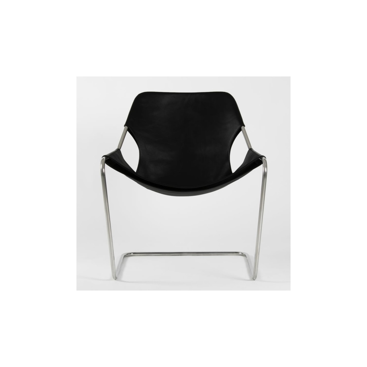 Paulistano armchair – Matt Black Leather