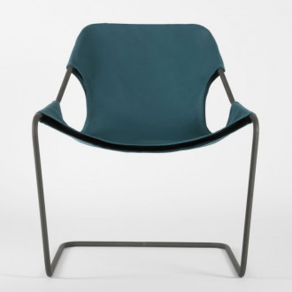 Fauteuil Paulistano – Tissu Coton Turquoise