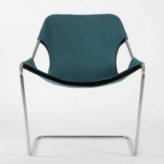 Paulistano armchair – Turquoise cotton fabric