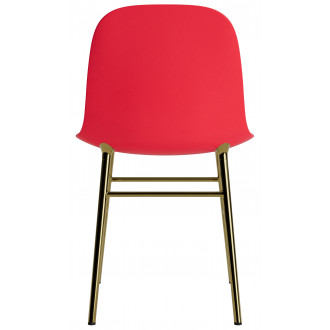 Rouge vif / laiton – Chaise Form