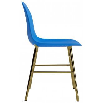 Bright blue / brass – Form Chair