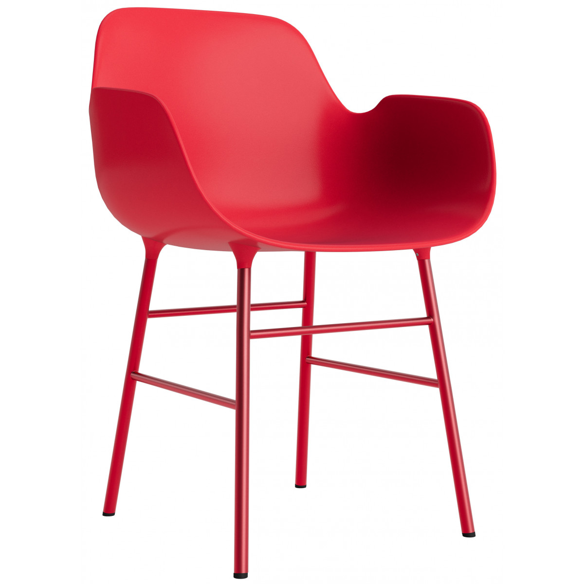 Rouge vif / rouge vif – Chaise Form avec accoudoirs
