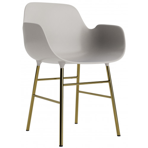 Gris chaud / laiton – Chaise Form - Normann Copenhagen