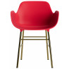 Bright red / brass – Form Chair