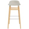 Form Barstool, wood legs – Light grey + Oak - Normann Copenhagen