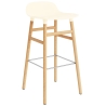 Form Barstool, wood legs – Cream + Oak - Normann Copenhagen