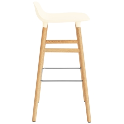 Form Barstool, wood legs – Cream + Oak - Normann Copenhagen