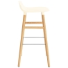 Form Barstool, wood legs – Cream + Oak - Normann Copenhagen