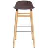 Form Barstool, wood legs – Brown + Oak - Normann Copenhagen