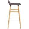 Form Barstool, wood legs – Brown + Oak - Normann Copenhagen