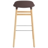 Form Barstool, wood legs – Brown + Oak - Normann Copenhagen