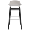 Tabouret de bar Form, pieds bois – Gris chaud + Chêne peint en noir - Normann Copenhagen