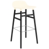 Form Barstool, wood legs – Cream + Black lacquered oak - Normann Copenhagen