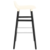 Form Barstool, wood legs – Cream + Black lacquered oak - Normann Copenhagen