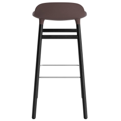 Form Barstool, wood legs – Brown + Black lacquered oak - Normann Copenhagen