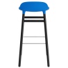 Tabouret de bar Form, pieds bois – Bleu vif + Chêne peint en noir - Normann Copenhagen