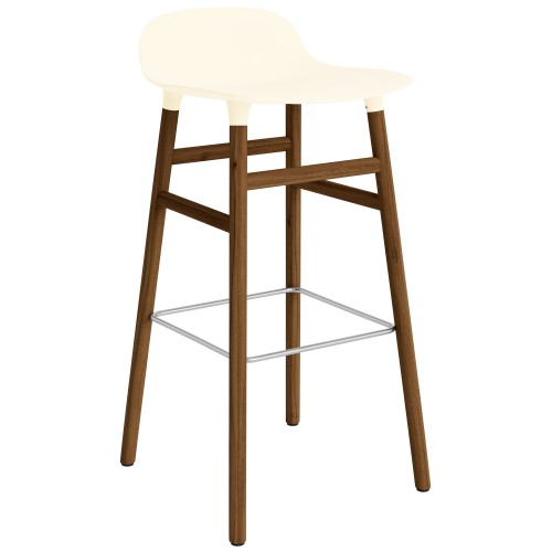 Form Barstool, wood legs – Cream + Walnut - Normann Copenhagen