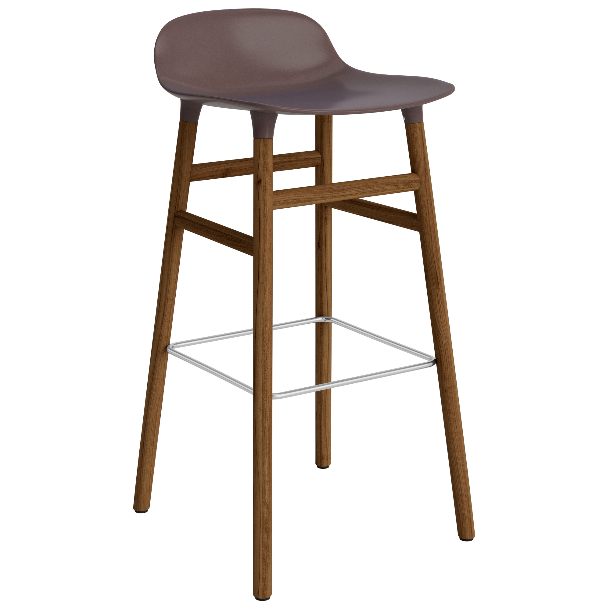 Form Barstool, wood legs – Brown + Walnut - Normann Copenhagen